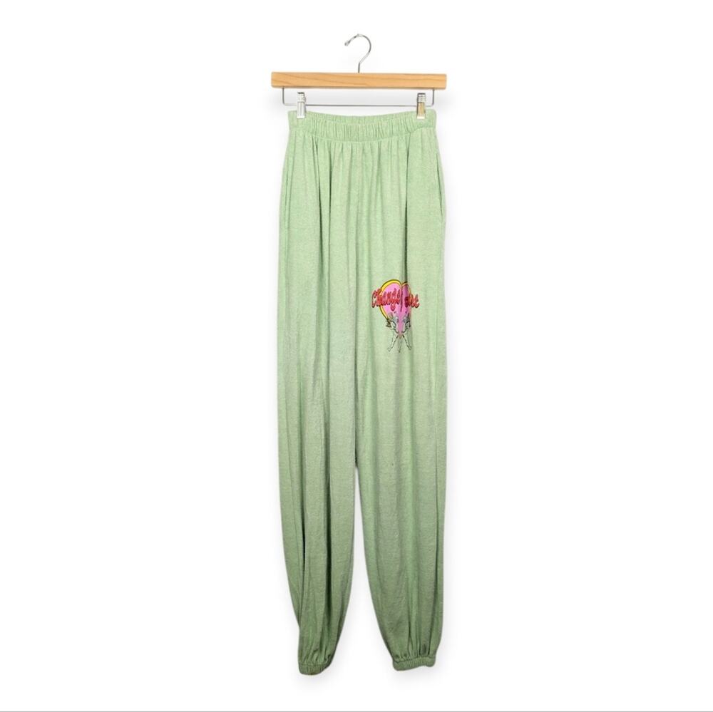 Boys Lie Sweatpants S Mint Green Change of Heart Graphic Pull On Lounge Casual